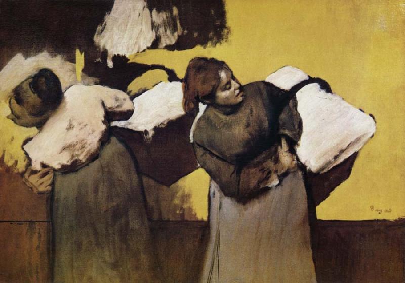Edgar Degas Two Laundryman Sweden oil painting art